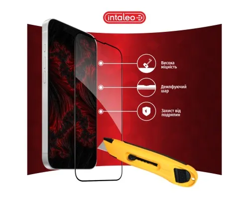 Скло захисне Intaleo Full Glue Apple iPhone 16E Black (1283126614316)