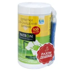 Серветки Patron for TFT/PDA/LCD 100pcs F3-027 + microfiber 20х20cm (CS-PN-BUNDL-1)