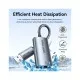 Перехідник USB-C + USB A to RJ45 Ethernet 1000Mbps 0.15m aluminum gray Vention (CFQHB)