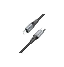Дата кабель USB-C to Lightning 1.0m PD silicone X86 black HOCO (6931474777898)