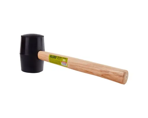 Киянка Alloid гумова, 900г, чорна, ручка з деревини (RM-16900W)