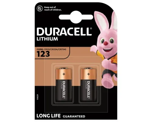Батарейка Duracell 123 3V High Power літієва, CR123/CR123A/CR17345, 2 шт. в упаковці (5002979)