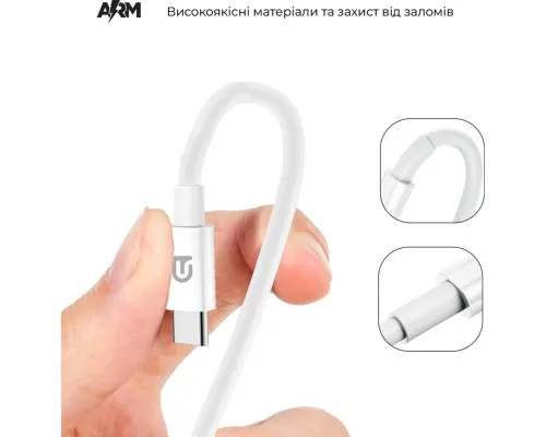 Дата кабель USB-C to USB-C 1.2.0m ABMM093L white Armorstandart (ARM64300)