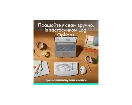 Мишка Logitech Ergo M575S Wireless Trackball Off-white (910-007030)