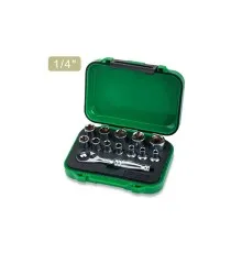 Набір головок Toptul з тріскачкою 1/4" 13шт. (GABW1301)