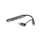 Концентратор Dynamode USB Type-C + USB-A to 1хUSB-C 3.0 1хUSB-A 3.0 2xUSB-A 2.0 dark grey (DM-UH-314AC)
