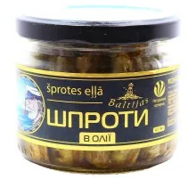 Рибні консерви Baltijas Шпроти в олії 160 г (4820062442404)