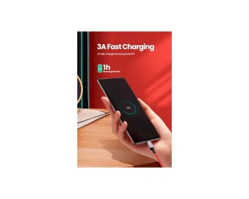 Дата кабель USB 2.0 AM to USB-C 1.0m US294 red Ugreen (60186)