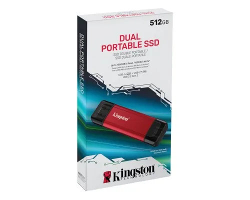 Накопичувач SSD USB Type-C 512GB Dual Portable Kingston (SPSD/512GB)