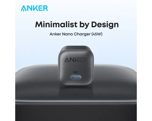 Зарядний пристрій Anker USB-C 45W Nano Charger black (A2692L11)