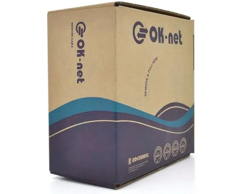 Кабель мережевий OK-Net UTP cat.5e 305м (U/UTP-cat.5Е-SL) (КПВ-ВП (100) 4х2х0,46)
