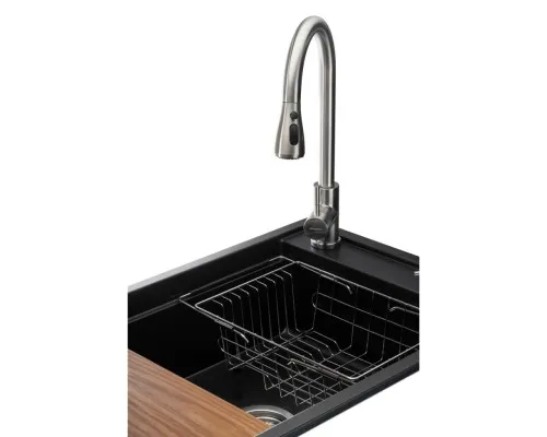 Мийка кухонна GRANADO Basic Artes black shine (+ змішувач Campo LUX inox + дозатор Redondo inox + коши (ksg1101)