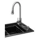 Мийка кухонна GRANADO Basic Artes black shine (+ змішувач Campo LUX inox + дозатор Redondo inox + коши (ksg1101)