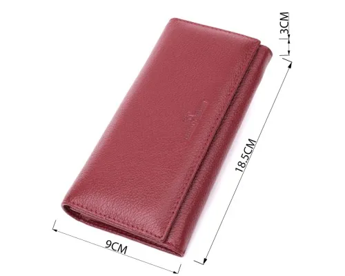 Гаманець ST Leather З натуральної шкіри Бордовий (22522)