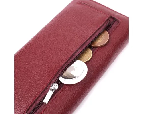 Гаманець ST Leather З натуральної шкіри Бордовий (22522)