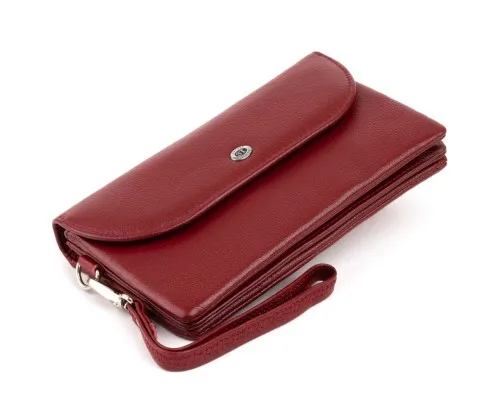 Гаманець ST Leather Зі шкіри Бордовий (19318)