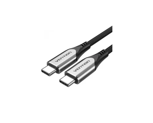 Дата кабель USB-C to USB-C 0.5m 60W USB 3.1 cotton braided Vention (TAAHD)