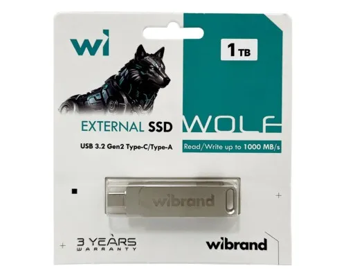 Накопичувач SSD USB 3.2 1TB Wolf Wibrand (WIEXSSD/WO1TB)