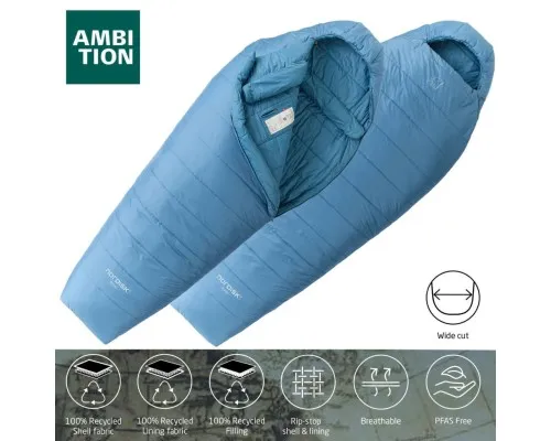 Спальний мішок Nordisk Bjarni 0°C Wide L Aegan Blue (10721310-101) (DAS303773)