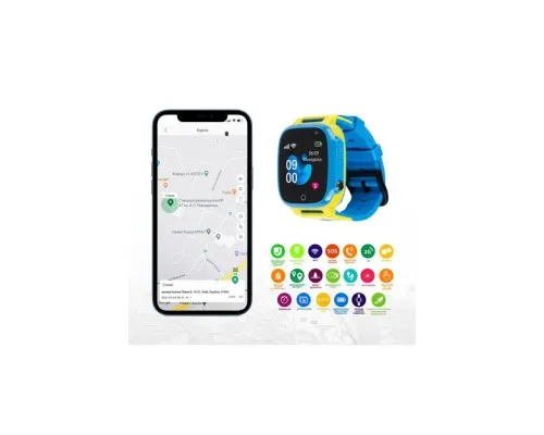 Смарт-годинник Amigo GO008 GLORY GPS WIFI Blue-Yellow (976267)