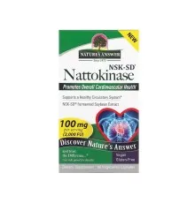 Вітамінно-мінеральний комплекс Nature's Answer Наттокіназа, 100 мг, Nattokinase, 60 вегетаріанських капсул (NTA-16575)