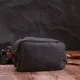Сумка Vintage Для чоловіків на два відділення з текстилю Чорна (22233)