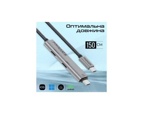 Дата кабель USB-C to USB-C 1.5m Promate (portlink-c3.black)
