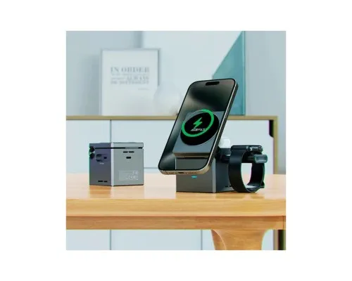 Зарядний пристрій Acefast Wireless QI 3in1 15W E18 Rubik''s (6974316282884)