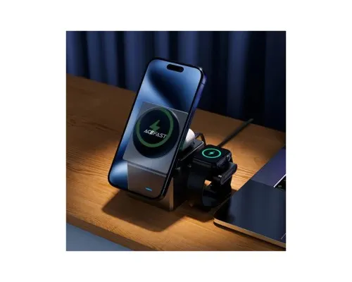 Зарядний пристрій Acefast Wireless QI 3in1 15W E18 Rubik''s (6974316282884)