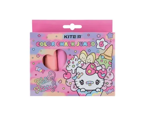 Крейда Kite кольорова Jumbo Hello Kitty, 6 кольорів (HK24-073)
