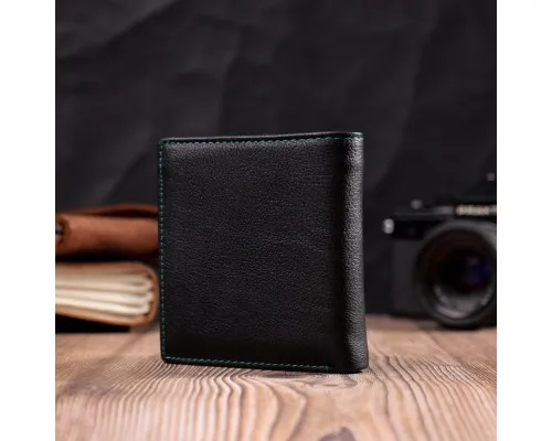 Гаманець ST Leather З натуральної шкіри Чорний (19500)