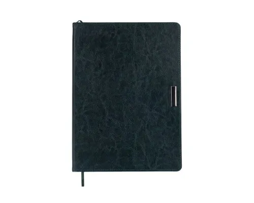 Тижневик Buromax недатований SALERNO, L2U, A4, зелений, штуч.шкіра, 336 сторінок (BM.20990-04)