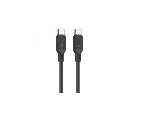 Дата кабель USB-C to USB-C 1.0m 60W silicone X90 Cool black HOCO (6931474788467)