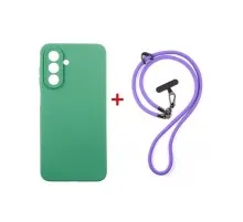 Чохол до мобільного телефона Dengos Case + Cross-body Strap Samsung Galaxy A17/A26 Mint+Purple (DG-KM-CCRB-25)