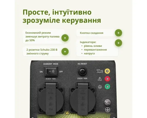 Генератор Konner&Sohnen інверторний KS 3100i S, 230В, 3.1кВт, ручний тартер, 21.5кг (KSB33IS)