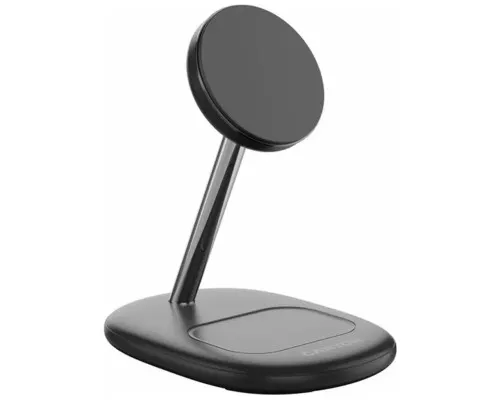 Зарядний пристрій Canyon wireless charger WCS-205 15W Qi2 2in1 Black (CNS-WCS205B)