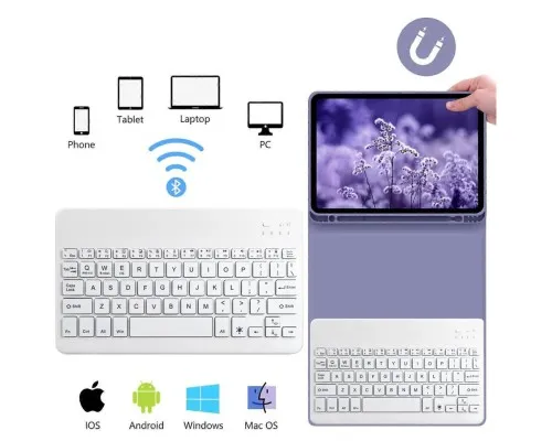 Чохол до планшета BeCover with keyboard Apple iPad Pro 11" M4 2024 Purple (713002)