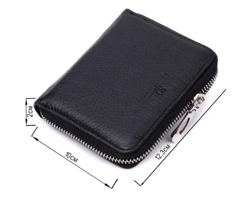 Гаманець ST Leather З натуральної шкіри Чорний (22449)