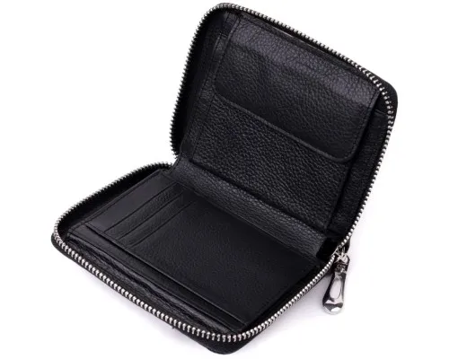 Гаманець ST Leather З натуральної шкіри Чорний (22449)