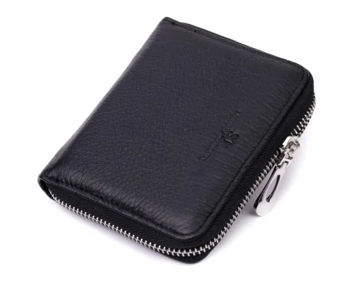 Гаманець ST Leather З натуральної шкіри Чорний (22449)