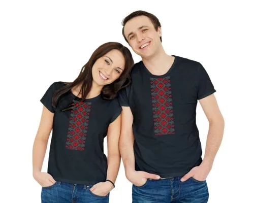 Футболка Sol's Regent Вишиванка вертикально чорний XXL (11380309/313XXL)