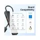 Концентратор Vention USB to 4xUSB 3.2 Gen2 + USB-C 10Gbps 0.15m black (CHOBB)