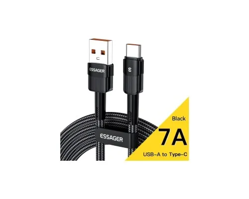 Дата кабель USB 2.0 AM to USB-C 1.0m 7A black Essager (EXCT-XC01)