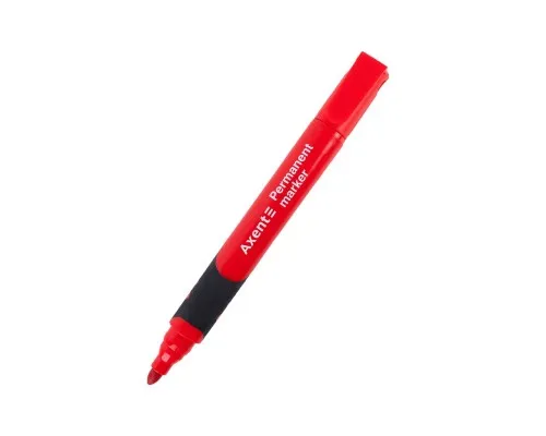 Маркер Axent Permanent Comfort Grip 2542-A, 2 мм круглий червоний (2542-06-A)