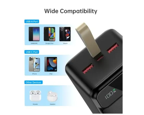 Батарея універсальна Choetech 40000mAh, PD/22.5W, QC, AFC (B731)