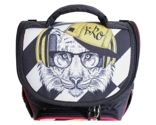 Портфель Bagland з ліхтариками Успіх 12 л. чорний 175k (00551703) (80213806)