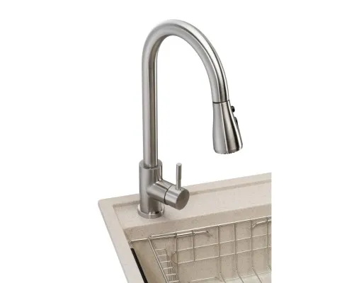 Мийка кухонна GRANADO Basic Estella terra (+ змішувач Campo LUX inox + дозатор Redondo inox + кошик + (ksg0103)