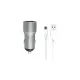 Зарядний пристрій XO TZ09 2.4A/2 USB + cable microUSB Grey (XO-TZ09M-GR)