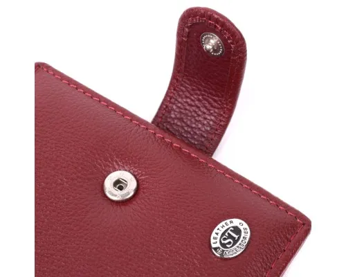 Гаманець ST Leather З натуральної шкіри Бордовий (22554)