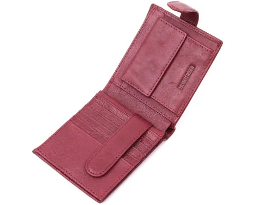 Гаманець ST Leather З натуральної шкіри Бордовий (22554)